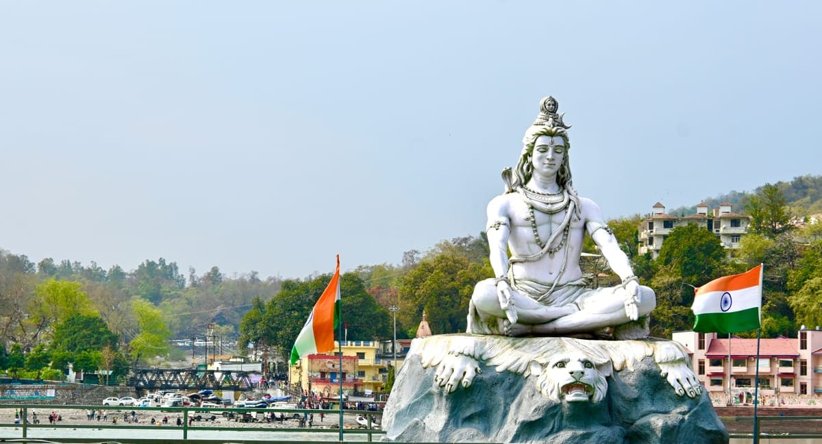 Lord Shiva on the banks of Ganga, Rishikesh